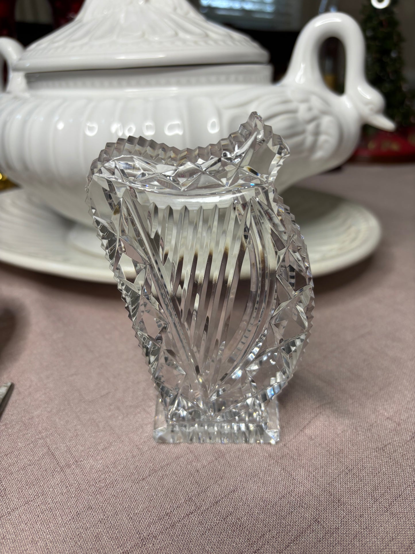 Sparkling Waterford Crystal harp paperweight!