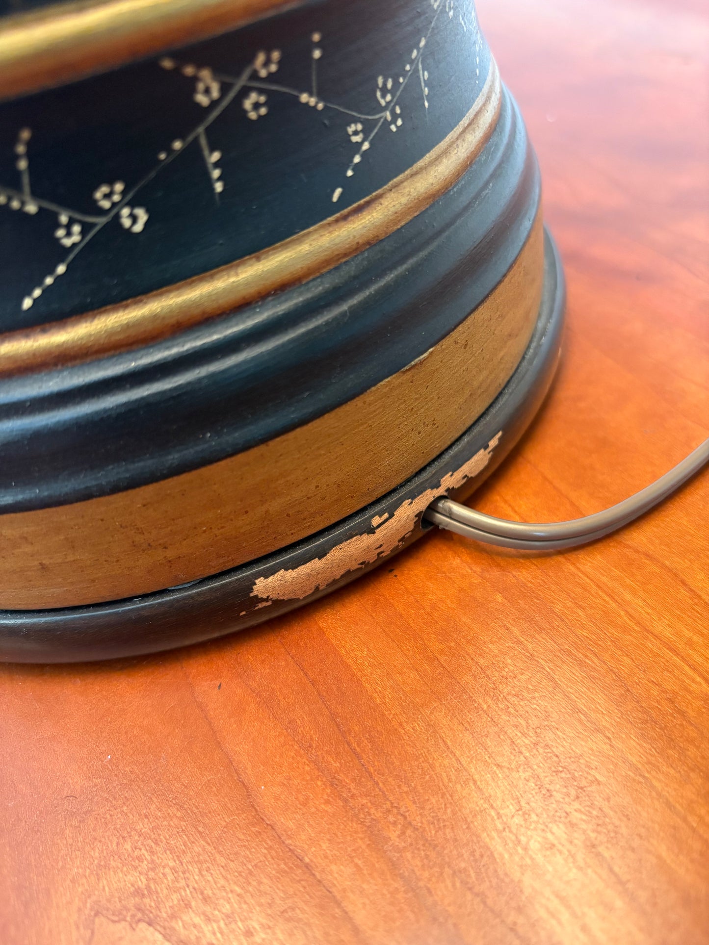 Fabulous Chinoiserie Table Lamp with Silk Shade