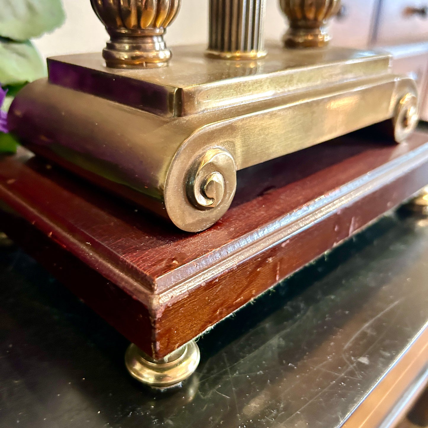 Pair designer Rembrandt French Regency Candelabras Table Lamps 30 in circa 89