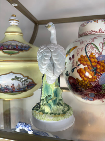 Lovely handpainted egret!