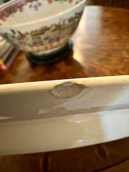 Antique Copeland Primrose Aesthetic Movement Brown Transferware Platter, c. 1883