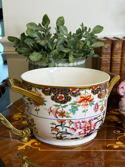 RESERVED - CASEY - Antique Spode Imari Wine Cooler, Pattern 2630, c.1810, 9”W with Gilt Handles – #DA4540