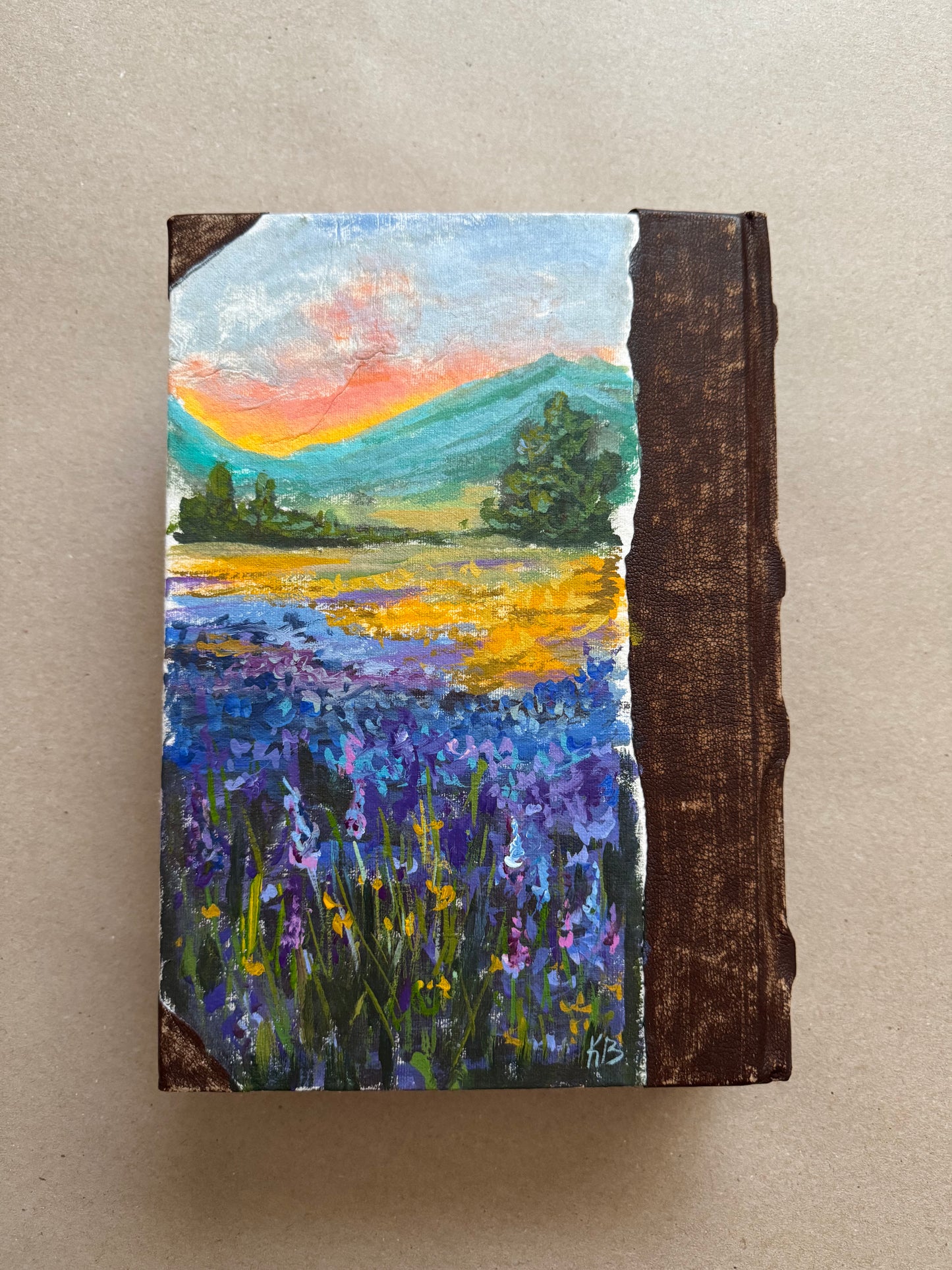 Solo live Hand painted large journal 10x7”
