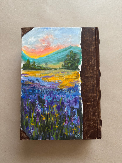 Solo live Hand painted large journal 10x7”