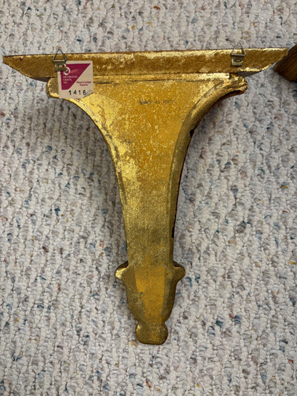 Gorgeous Italian Gilt Sconces Pair!