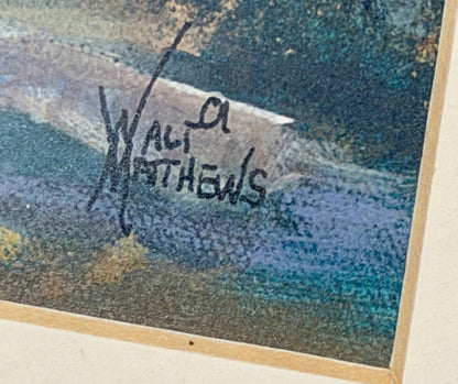 Custom framed color lithograph audubon print of lighthouse by Walt Matthews