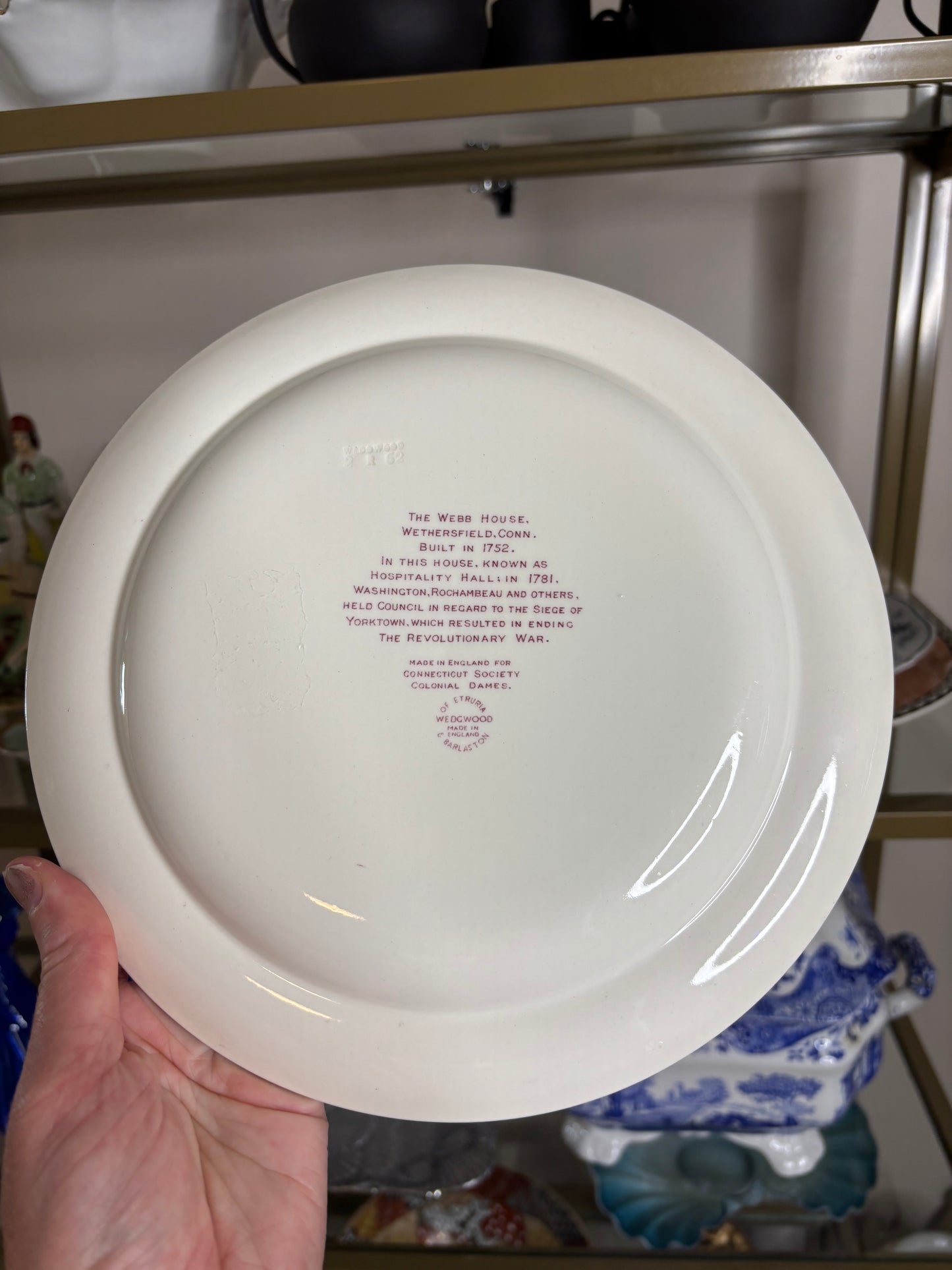 Lovely Wedgwood mulberry purple transferware plate!