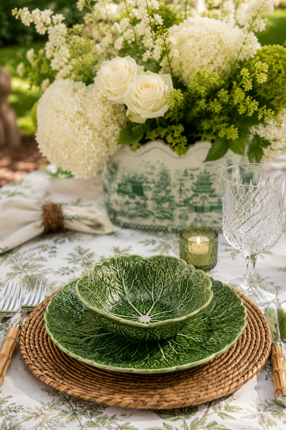 Green Cabbage Ceramic Cereal Bowl | 7x7x2.5 | 16 oz