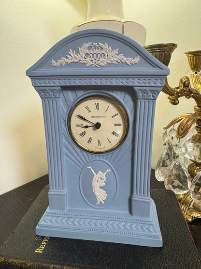Wedgwood lavender large clock 8.5” tall