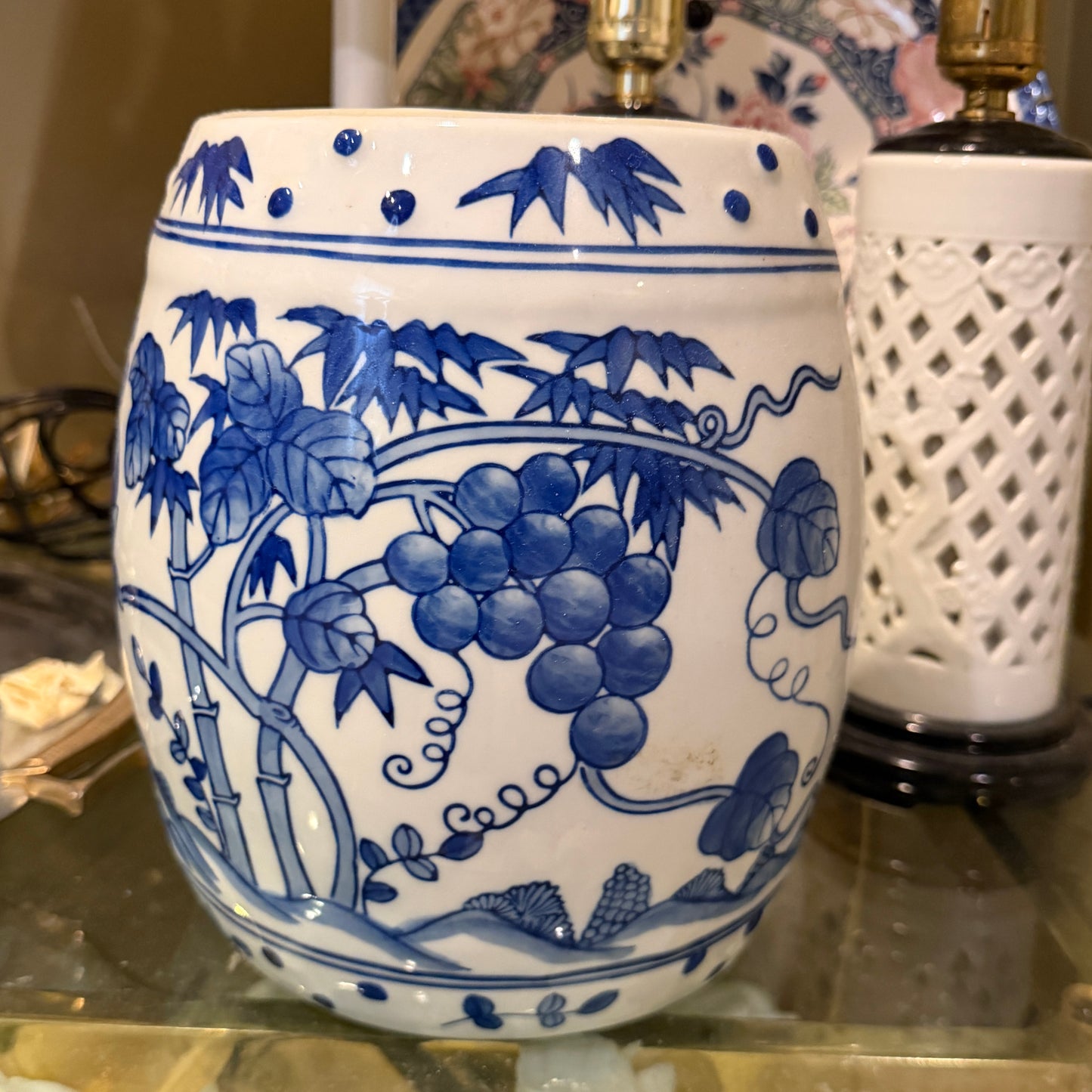 Beautiful Blue & White Wall Pocket vase