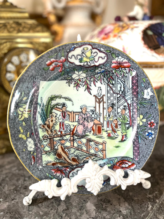 Mason’s Ashworth Patent Ironstone China Plate, Mango Pattern, England Circa 1862-1890s - Mint Condition
