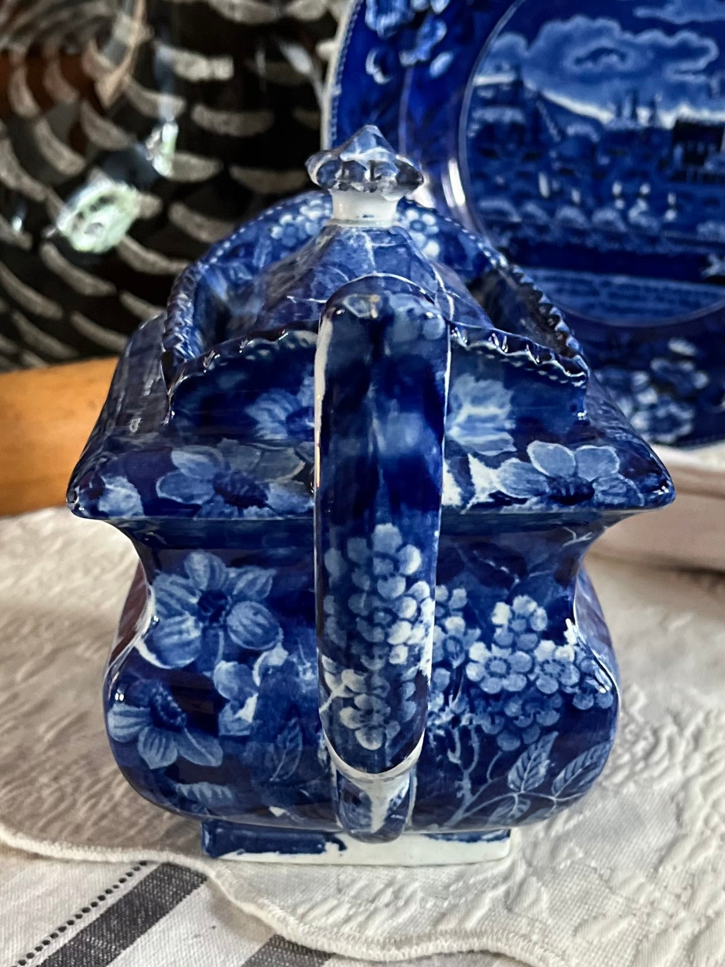 RESERVED - MOLLIE - Live 08/04 Rare Clews “Landing of General Lafayette” Teapot | Warranted Impressed Mark by | Circa 1825 Mint Condition - Estate Collection