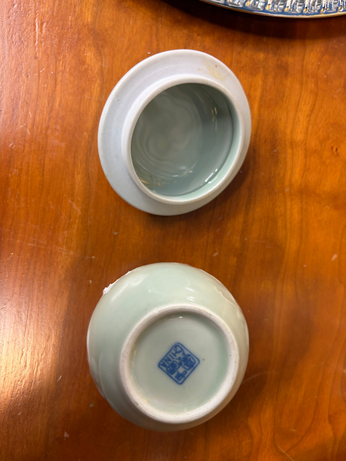 Sweetest celadon mini lidded jar!