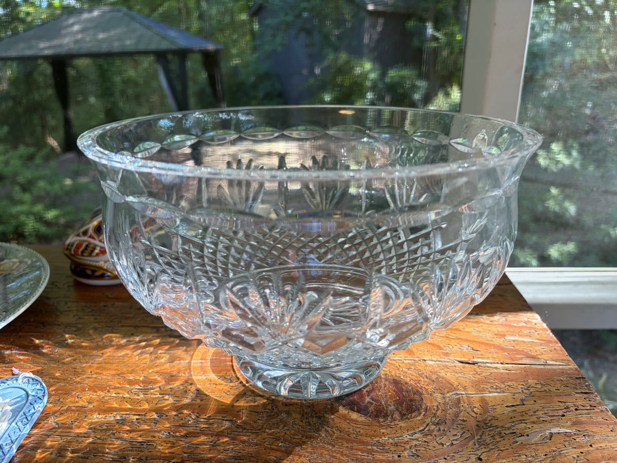 Stunning Waterford crystal Killarney centerpiece footed bowl!