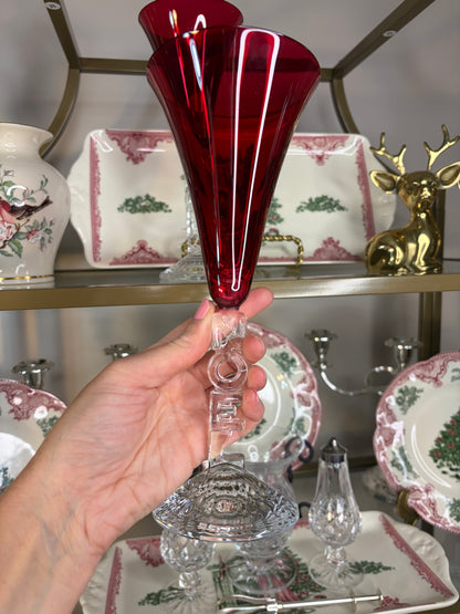 Noel Crystal flutes pair! With original box!