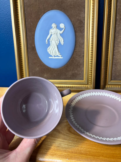 Wedgwood Jasperware Lilac cup and saucer set!