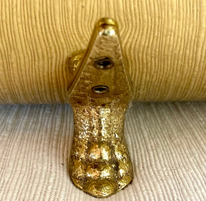 Handsome Vintage Brass claw leg chippendale Firewood Basket