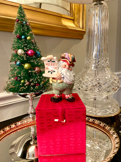 Vintage designer Fitz & Floyd santa clause christmas ornament