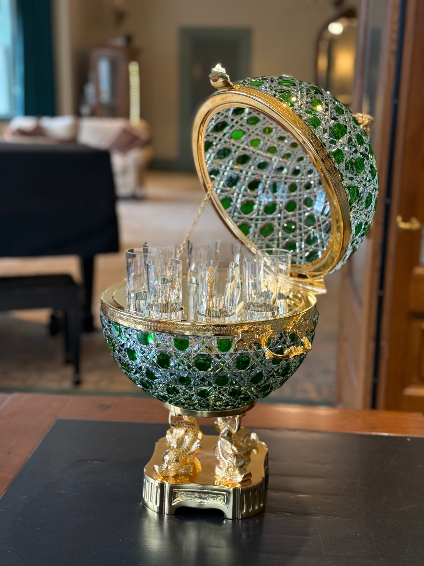 Rare 19.5” Cristal Benito French Crystal Vodka Service Set W/ Certificate of Authenticity & Appraisal | Charitable Offering