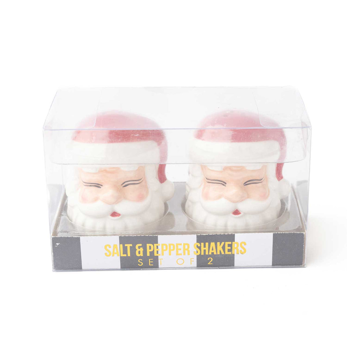 Santa Head Salt & Pepper Shaker Boxed Set, Red