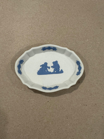 Wedgwood white and blue oval dish