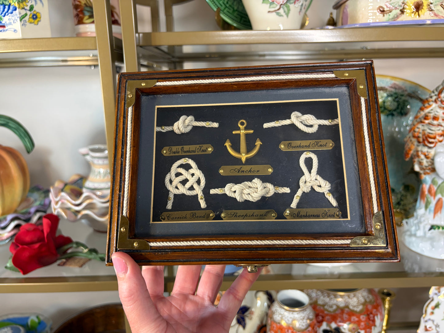 Nautical maritime dresser box with brass!