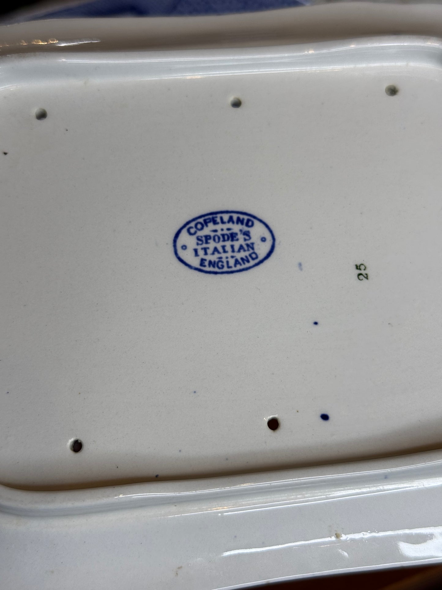 Pristine! Antique Copeland Spode “Blue Italian” Cheese Dish & Cover, c.1920 – English Transferware - DA4284