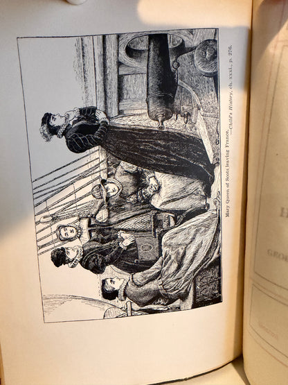 Set of 7 aged rare books Dickens, Longfellow 1885, Sterne & more