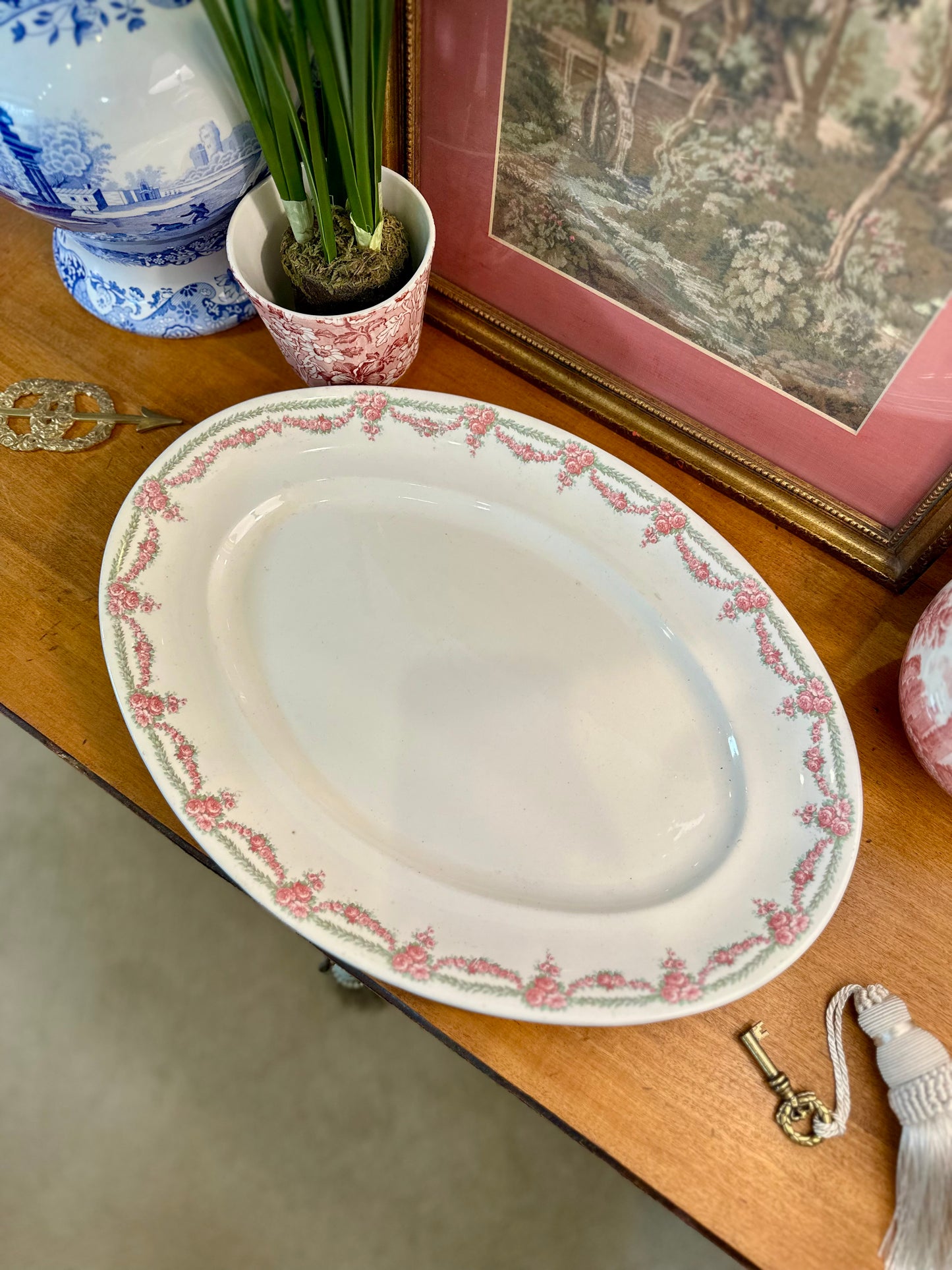 Antique John Maddock & Sons Ironstone Platter, c. 1896–1920