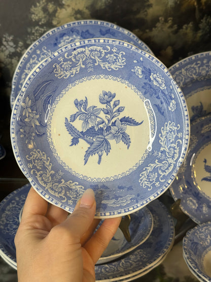 Vintage Copeland Spode “Camilla” Blue & White Berry Bowls | Set of 2 | 5”