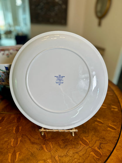 Vintage Spode Blue Room Collection “Primula” Round Platter | 13” Blue Transferware Serving Platter