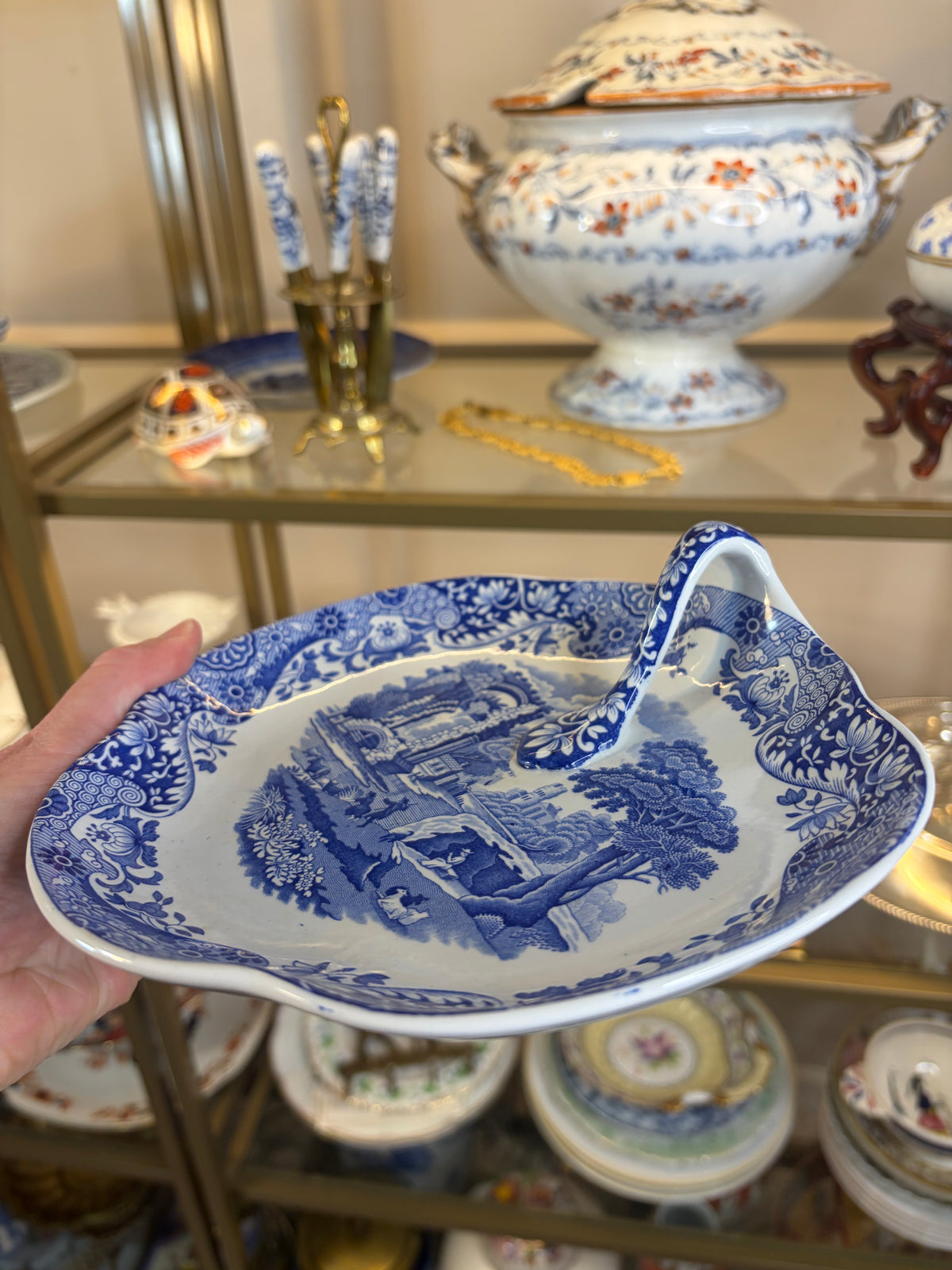 Lovely Spode Italian handled tray!