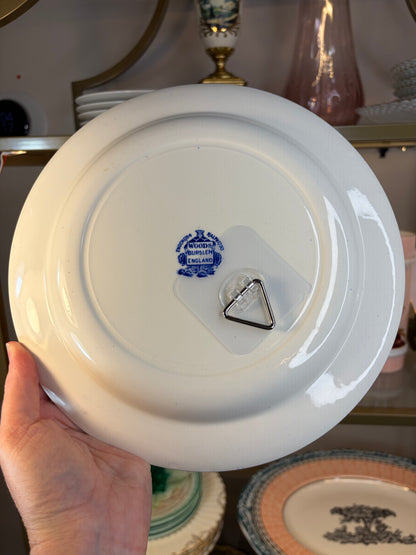 Beautiful Woods Burlsem blue and white turkey plate!