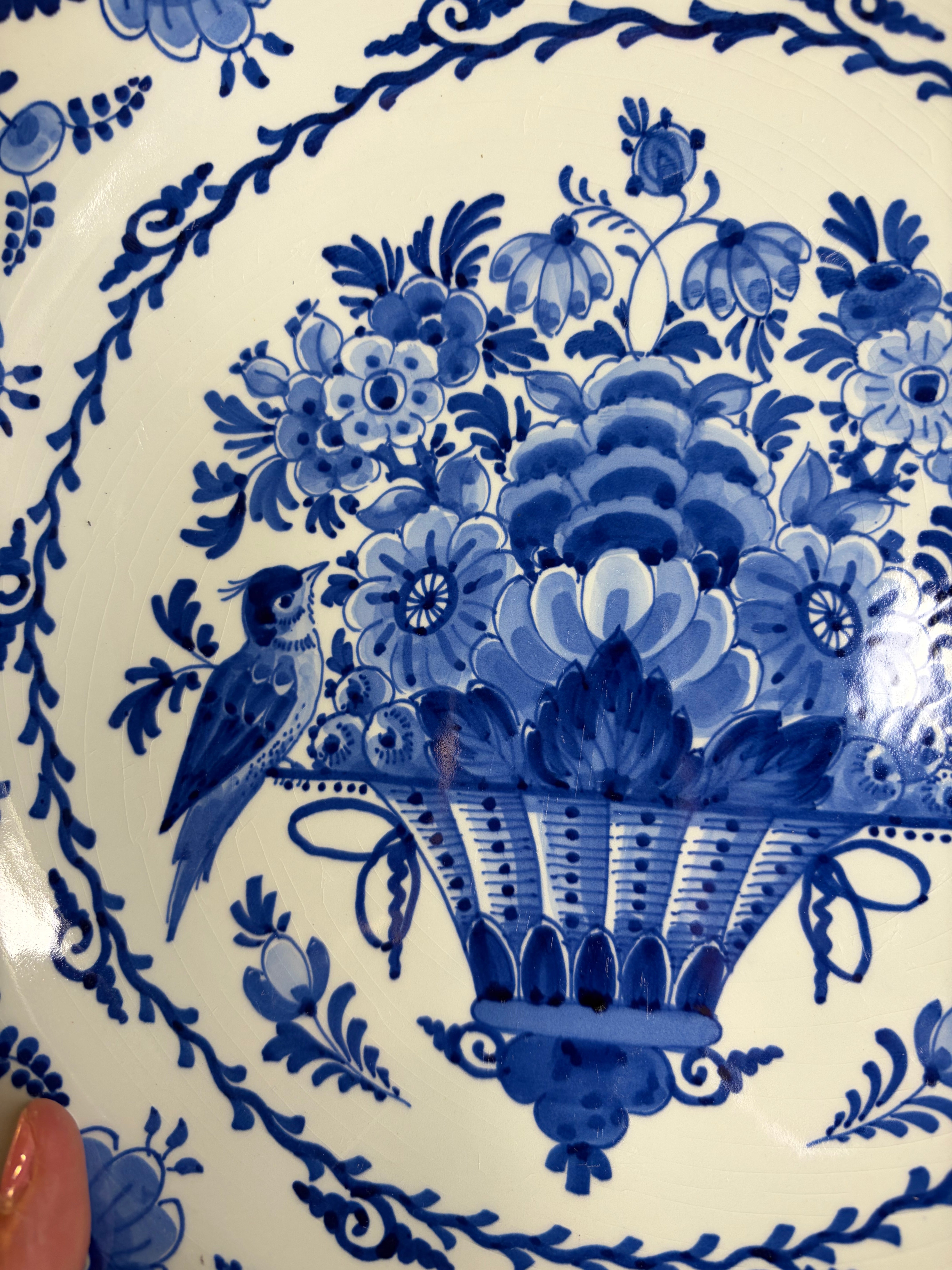 Beautiful Royal Delft bird and floral platter! – Lillian Grey