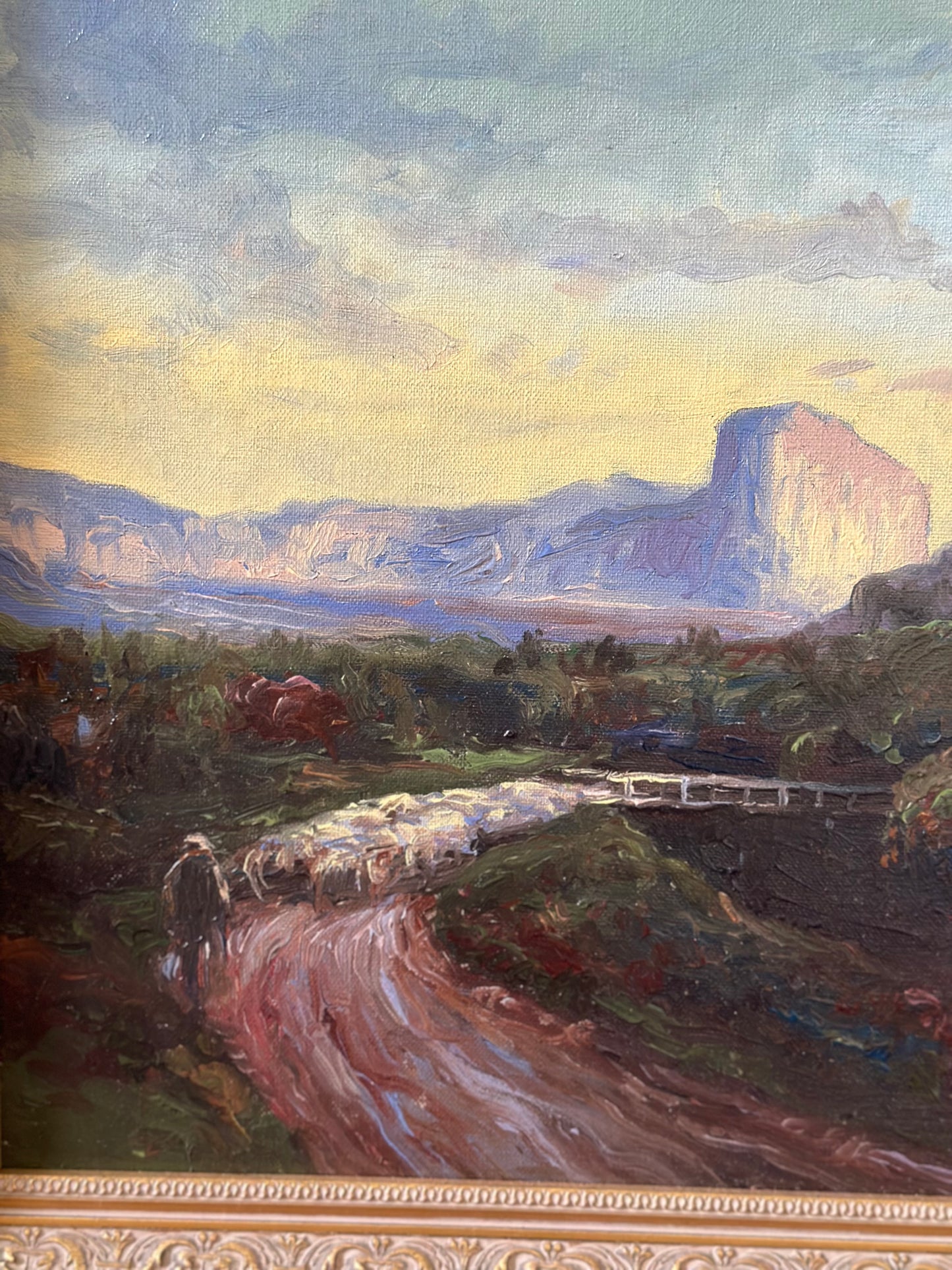 Antique Oil Painting by Henry Hulsmann (1849–1930) Framed Size: 24” x 18”