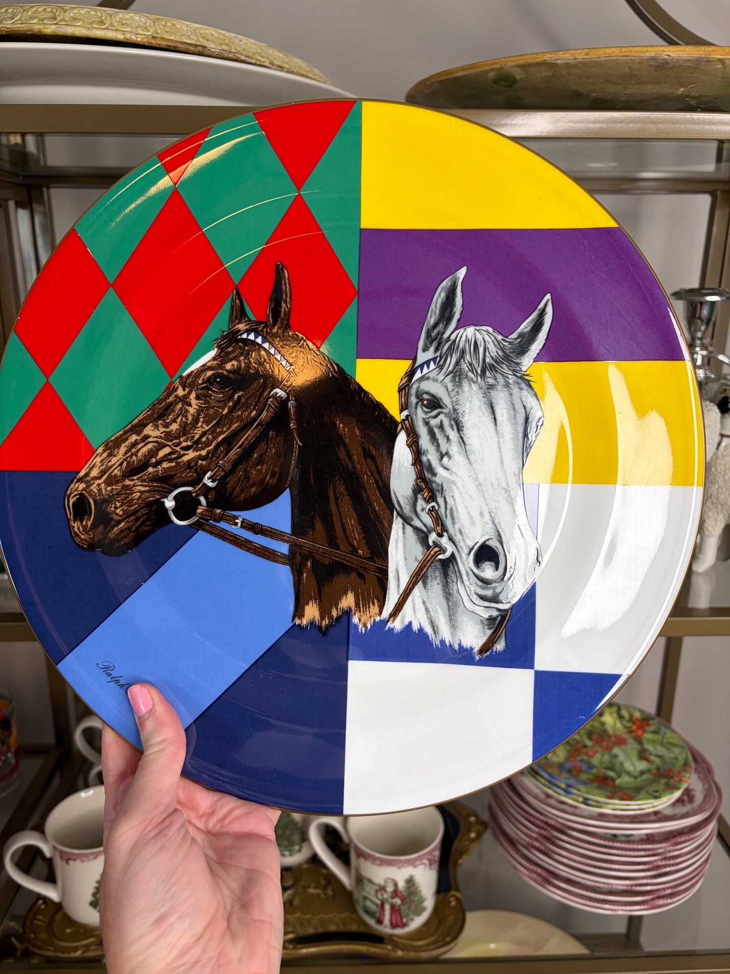Collectible and rare 1992 Ralph Lauren "Jockey Silk" limited edition collector plate made by Wedgwood! No. 536