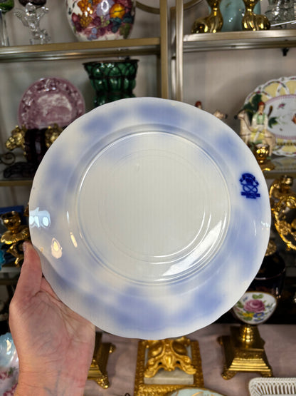 Lovely flow blue plate!