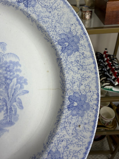 Antique William Adams & Sons "Persia" light blue transferware plate! As is!