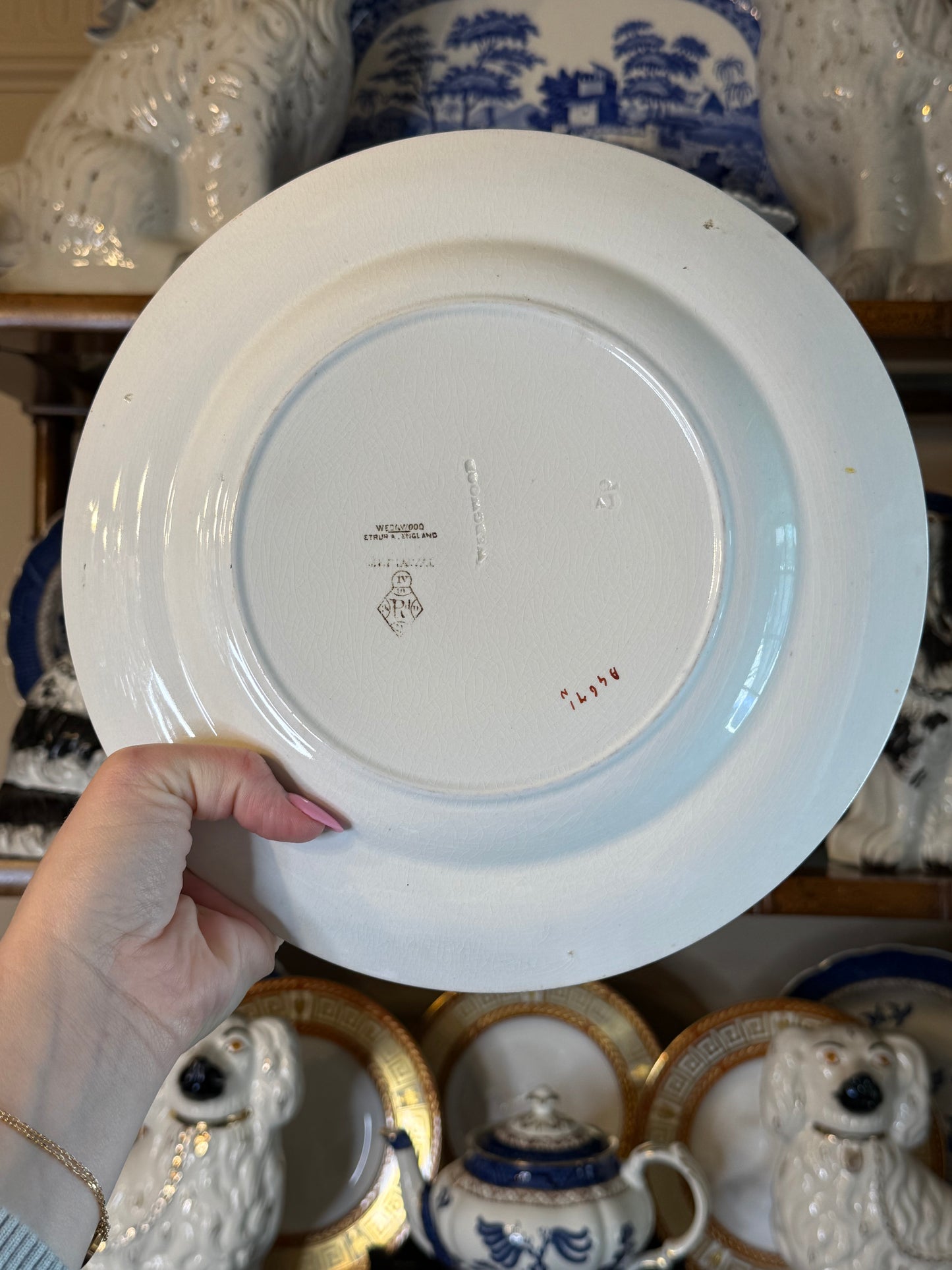 Antique Wedgwood Argenta Majolica Plate | 10.5”D | Etruria England | c.1878–1890