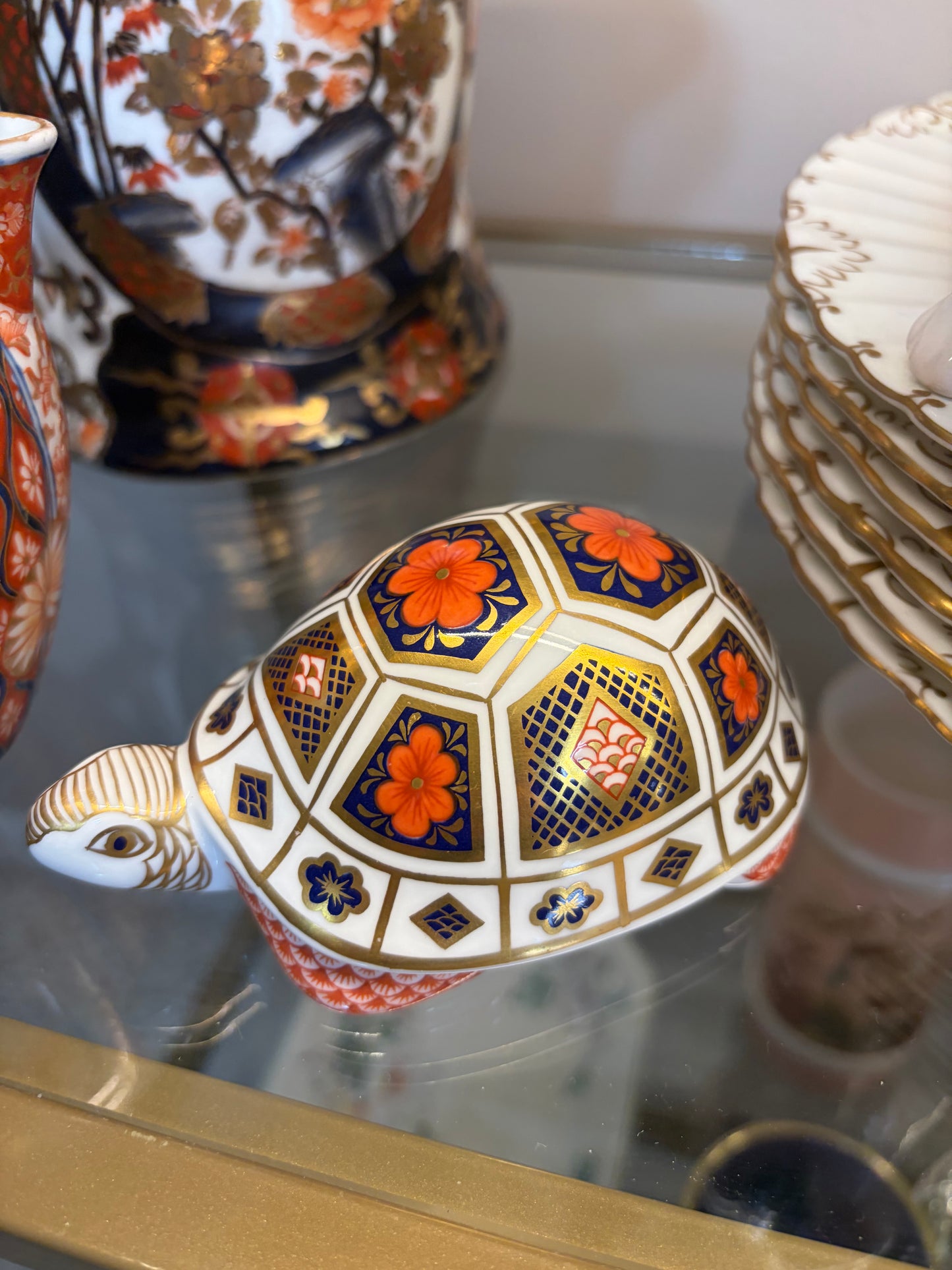 Royal Crown Derby Imari turtle paperweight!
