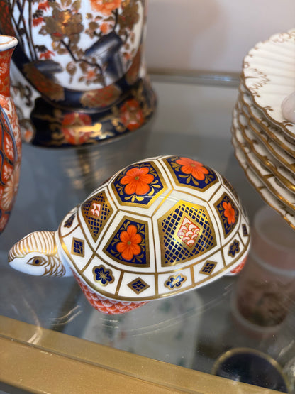 Royal Crown Derby Imari turtle paperweight!