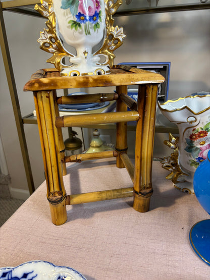 Reserved! Burnt bamboo plant stand!
