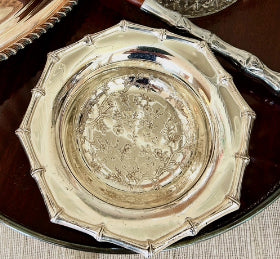 Vintage faux bamboo bowl candy dish