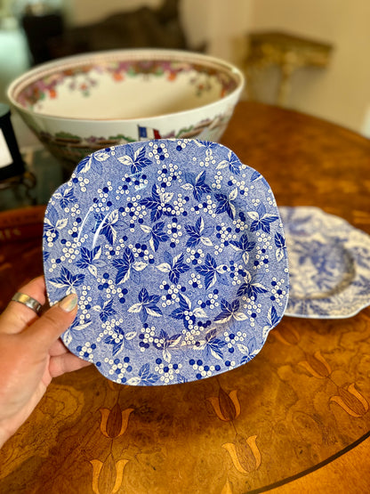 Spode Blue Room Collection Luncheon Plates | 4 Total, 3 Designs, Each Sold Separately