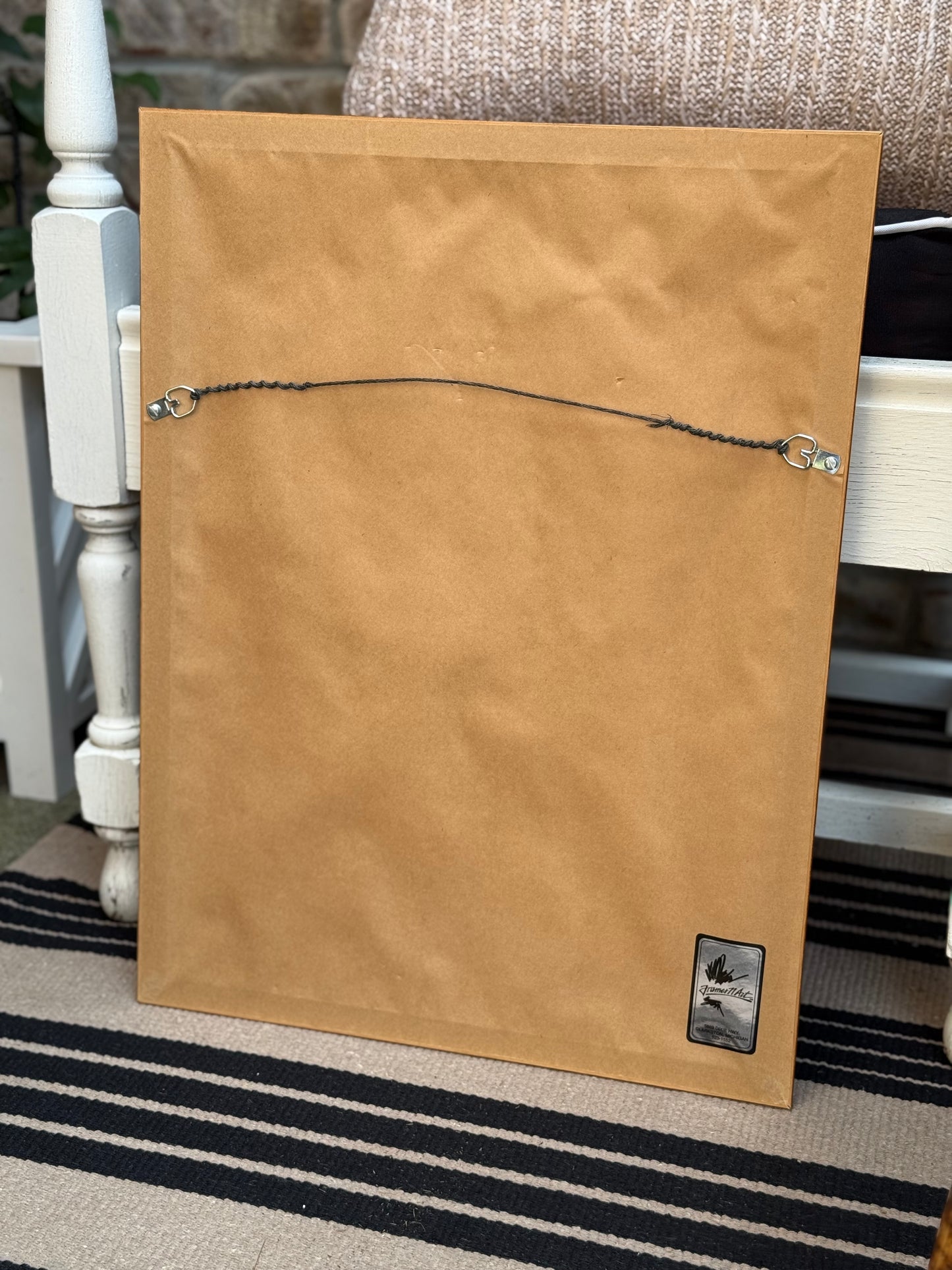 Framed 1785 Hand-Colored Engraving – Little Brown Bittern, North American Bittern & Bivalves, 20x16”