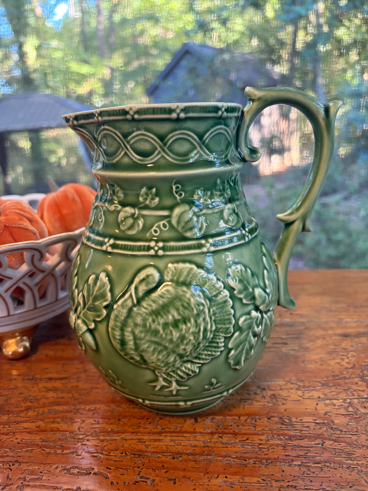 Bordallo Pinheiro turkey pitcher!