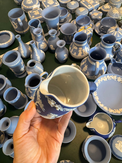 Reserved royal blue antique pitcher 3.75”