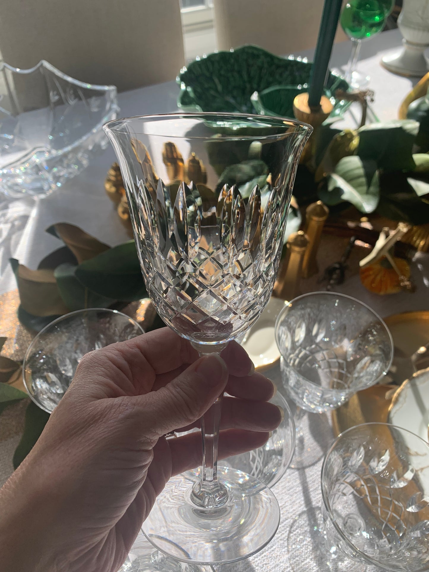 Set (8) Elyse by Tiffin-Franciscan Crystal Water Goblets