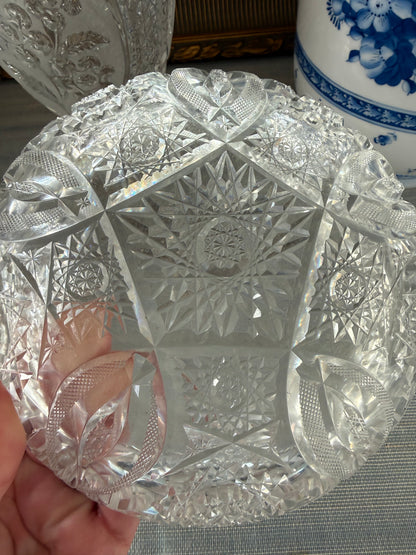 Vintage 7” Crystal Serving Dish