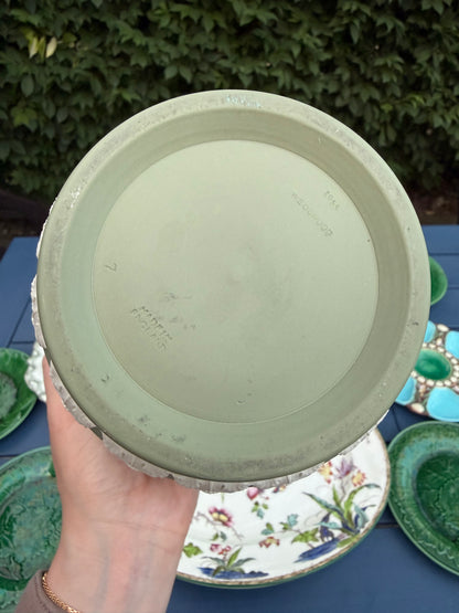 Large, 7" TALL Wedgwood Sage Green Jasperware Planter | Style DA4385 | Made in England